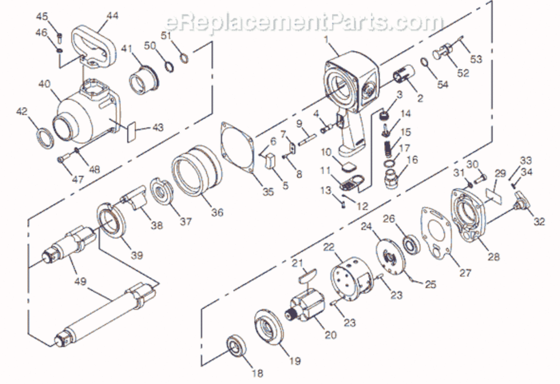 Page A Diagram and Parts List for CP7774-6 8941077746 Chicago Pneumatic Wrench